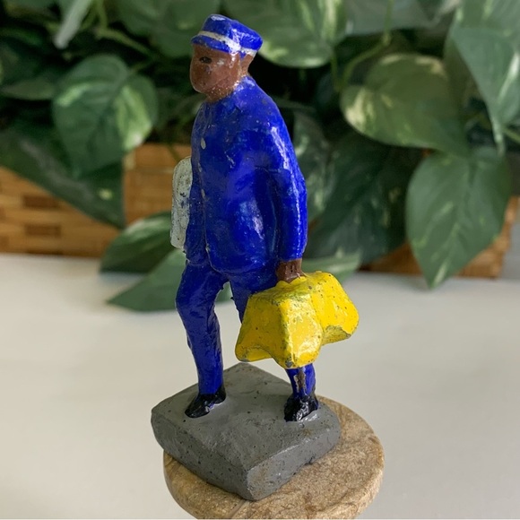 Antique Composition Figure J Hill Dining Car Attendant Toy Trico Figurine Japan - Picture 8 of 14